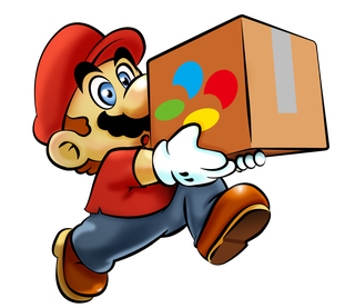 The SNEStorage mascot carrying a box of resources